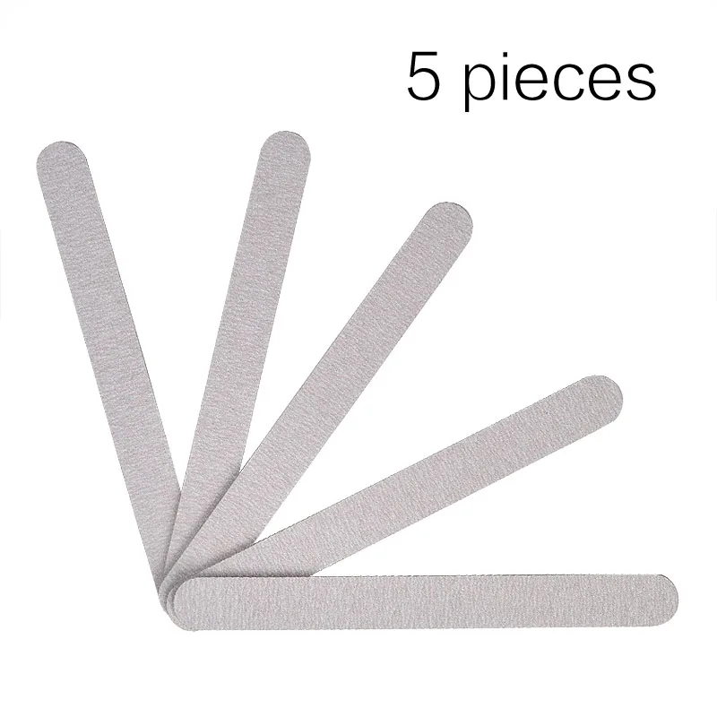 

5Pcs/Lot Nail File Sanding Buffer Block Pedicure Manicure Buffing Polish Beauty Tools Professional Nail Files Grey/Black Boat