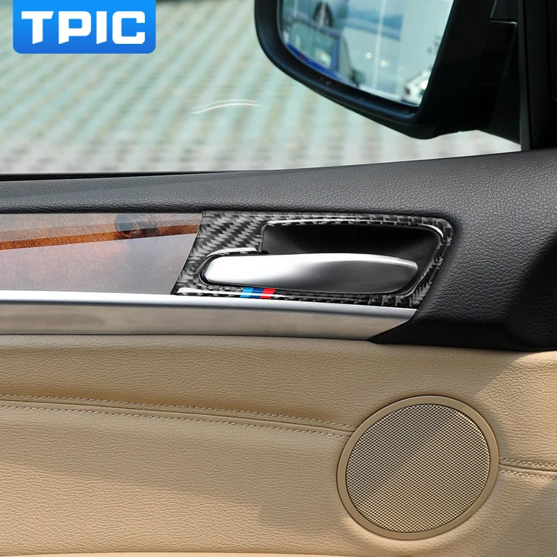 Наклейки на дверь из углеродного волокна для BMW E70 E71 X5 X6 2008 2013 2014|carbon interior trim|carbon fiber