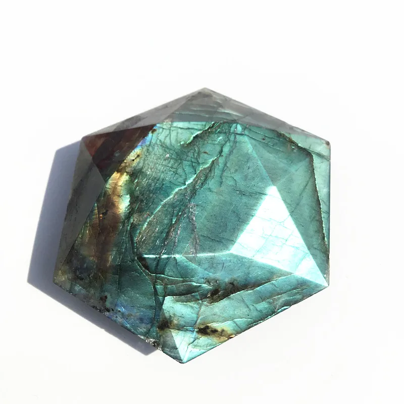 Природный лабрадорит с резьбой в виде звезды of David Rock crystal религиозное Исцеление