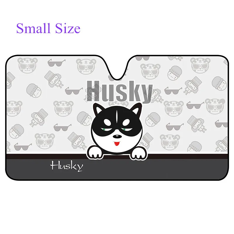 Small husky Автомобильный чехол для экрана солнцезащитный козырек мультфильм окно лобовое стекло солнцезащитные шторы для машины солнцезащитный щиток для автомобиля-Чехлы внешние аксессуары автозапчасти - Цвет: Small husky