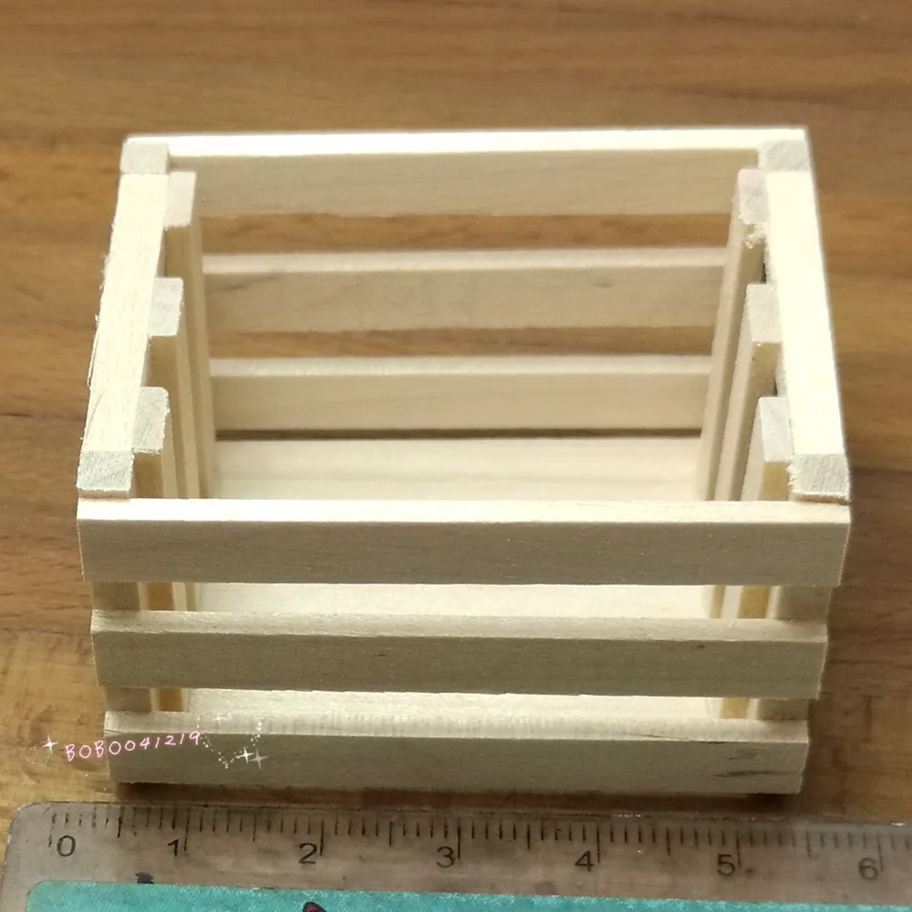 Кукольный домик Миниатюрная игрушка 1:12 Кухня A деревянная корзина коробка Длина 5