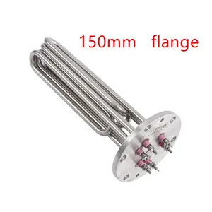Фланец из нержавеющей стали 150 мм, нагревательный элемент для электрического бойлера 12 кВт18 кВт24 кВт, круглая головка 6,0 дюйма, электрическая тепловая трубка для одежды
