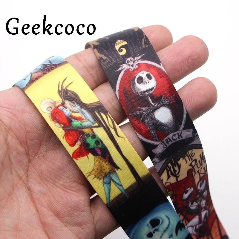 The Nightmare Before Christmas keychain Accessories Safety Breakaway Phone ID Badge Holder keys Straps Neck lanyard Camera J0279