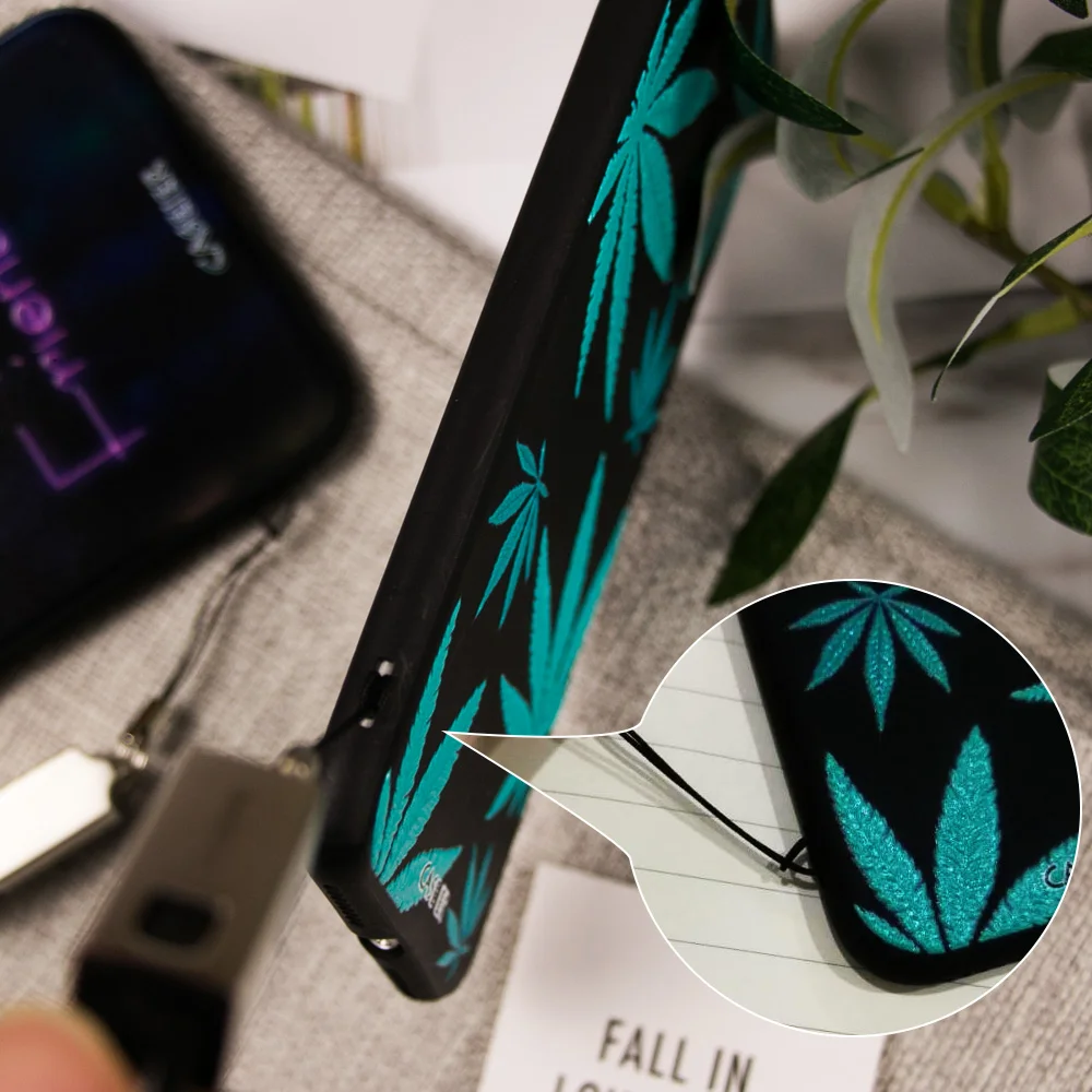 Caseier 3D выступающий рельеф Телефон чехол для iPhone 6 6s 7 8 Plus роскошный черный мягкий