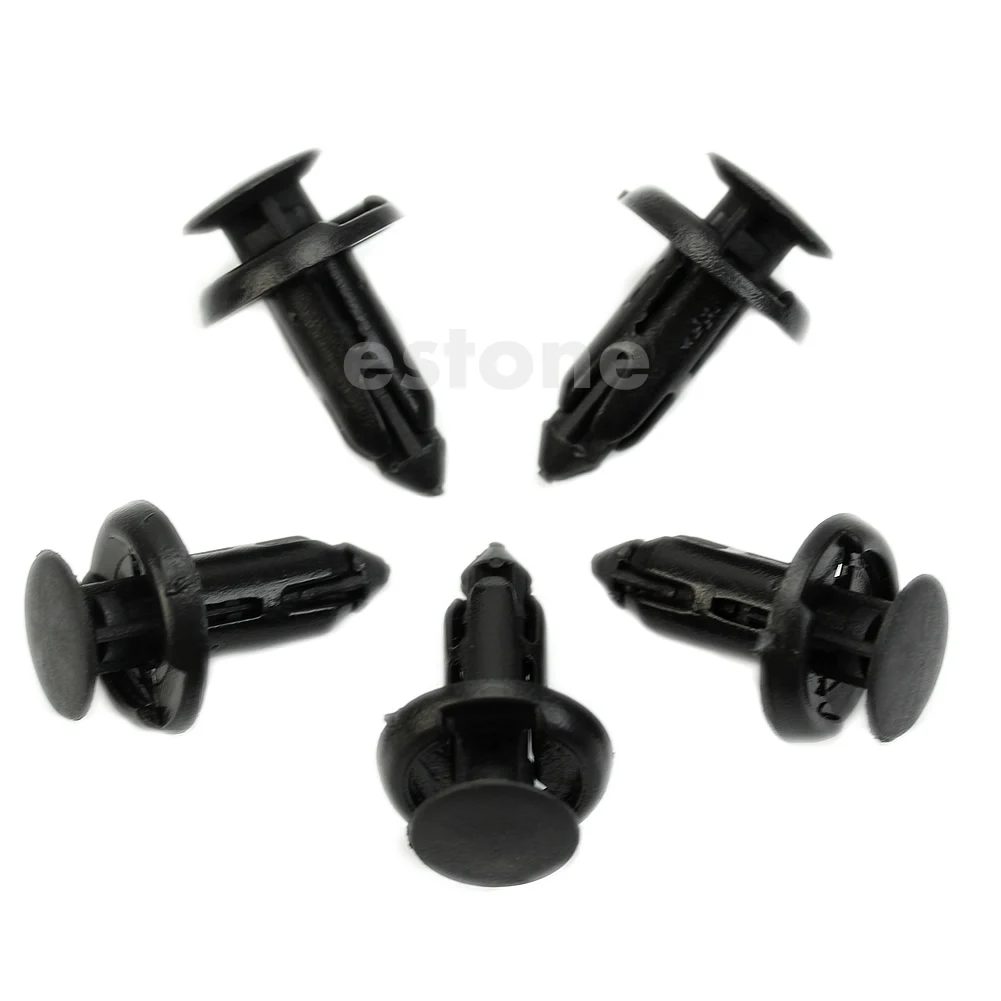 

2019 New 10pcs Useful 8mm Hole Black Plastic Rivet Car Door Push Clip for Toyota Auto Decoration