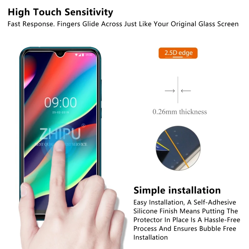 2 шт. закаленное стекло для Wiko View 3 Pro 6 Защитное экрана 2.5D 9H профессиональная