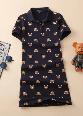 Baharcelin 4XL 5XL Вышивка поло Повседневные Платья De Festa Femme летние с принтом милые топы одежда цельнокроеное платье Ete Vestidos