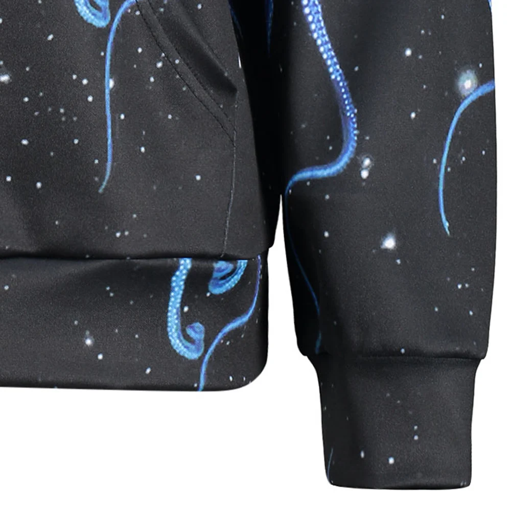 Толстовка с капюшоном 3d принтом Осьминог и карманом кенгуру|hoodies casual|fashion hoodiehoodie