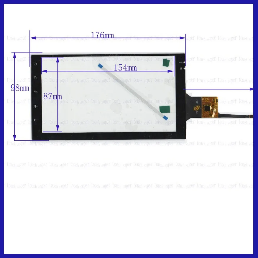 ZhiYuSun XY PG7006 XDX совместимый 7 дюймовый емкостный экран для автомобильного DVD 176*98 GPS