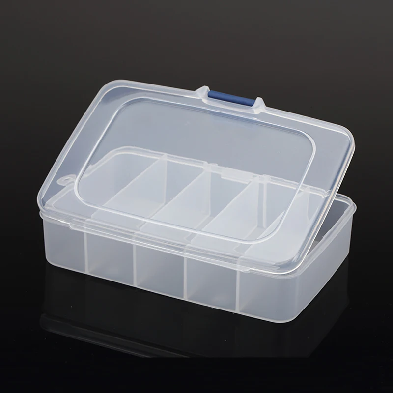 Прозрачные пластиковые мелкие детали коробки решетки упаковка Органайзер