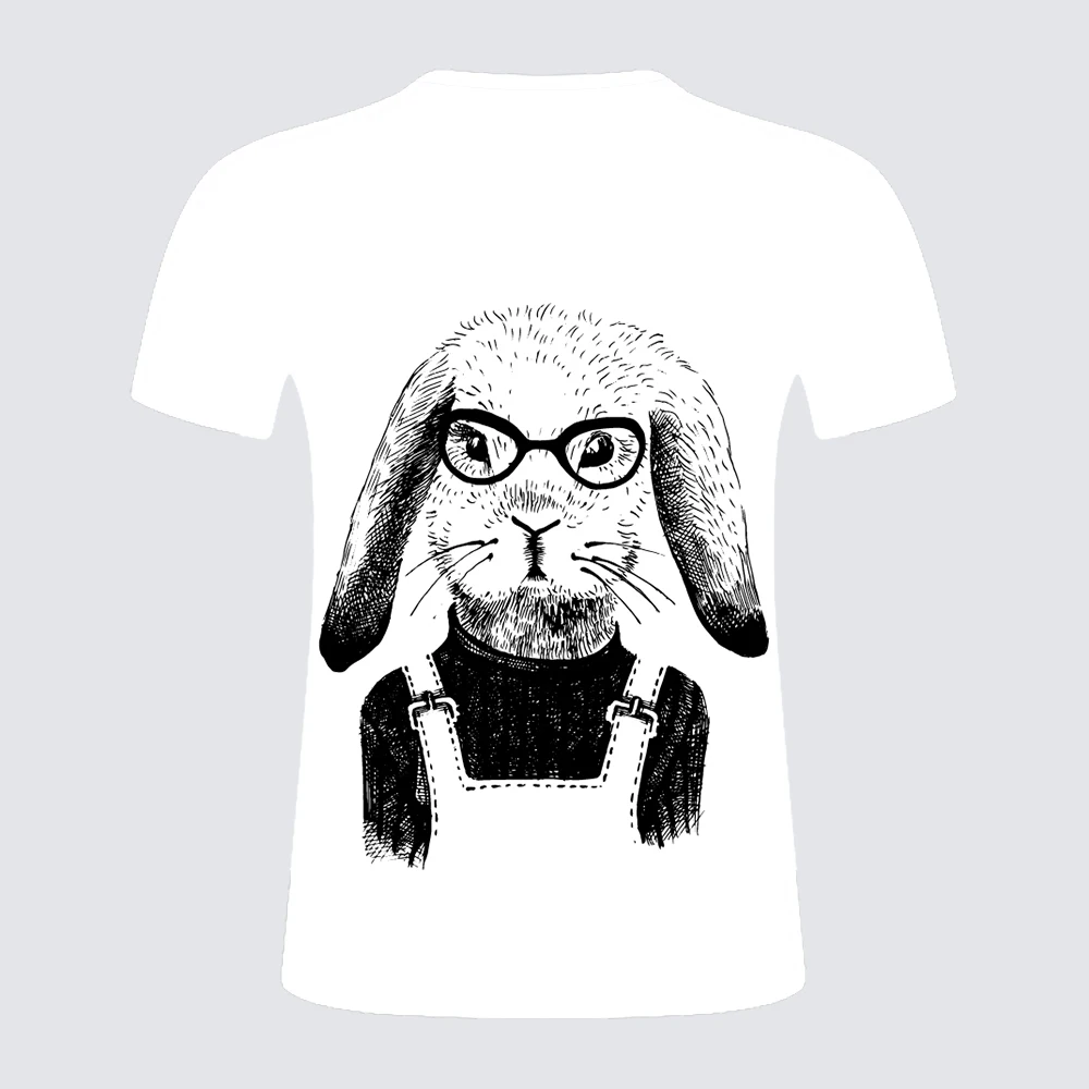 019 Новое поступление мужские летние Mr Rabbit 3D принт футболка с коротким рукавом