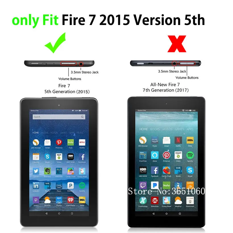 Чехол для Amazon Kindle Fire 7 2015 детский планшет модный окрашенный силиконовый