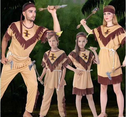 Лидер продаж одежда для косплея костюм первобытного человека пары индийских