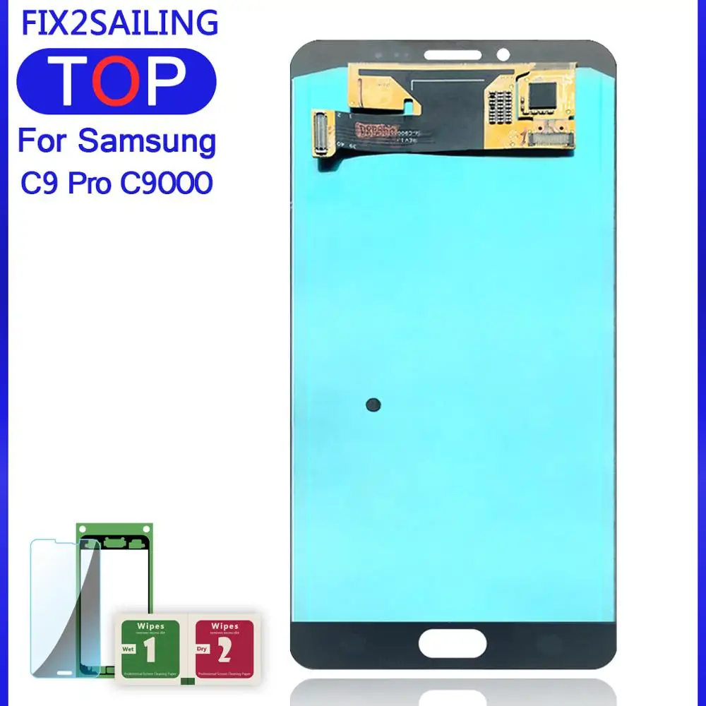 Новый ЖК дисплей для Samsung Galaxy C9 Pro C9000 экран супер AMOLED 100% протестированный рабочий