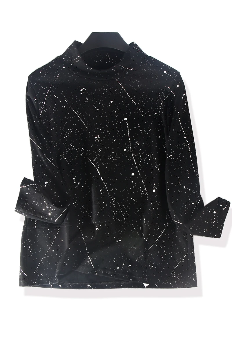 2018 Новое поступление зимние Samgpilee Повседневные вязаные женские футболки с