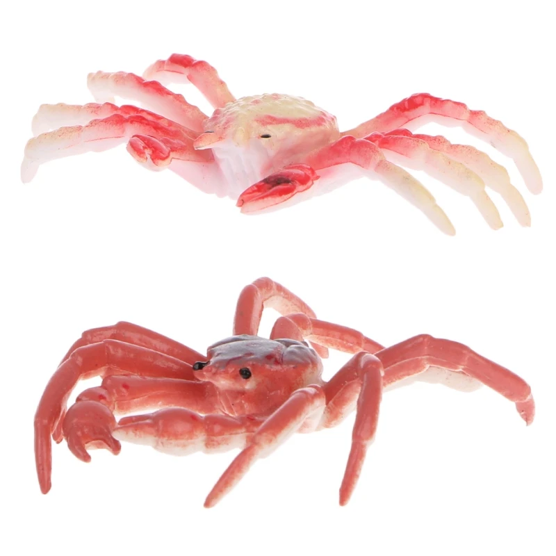 

HBB 10PCs Kids Mini Simulation Animals Crab Model Ocean Beach Life Party Bag Fillers Kids Novelty Toys Gift Ransom Styles