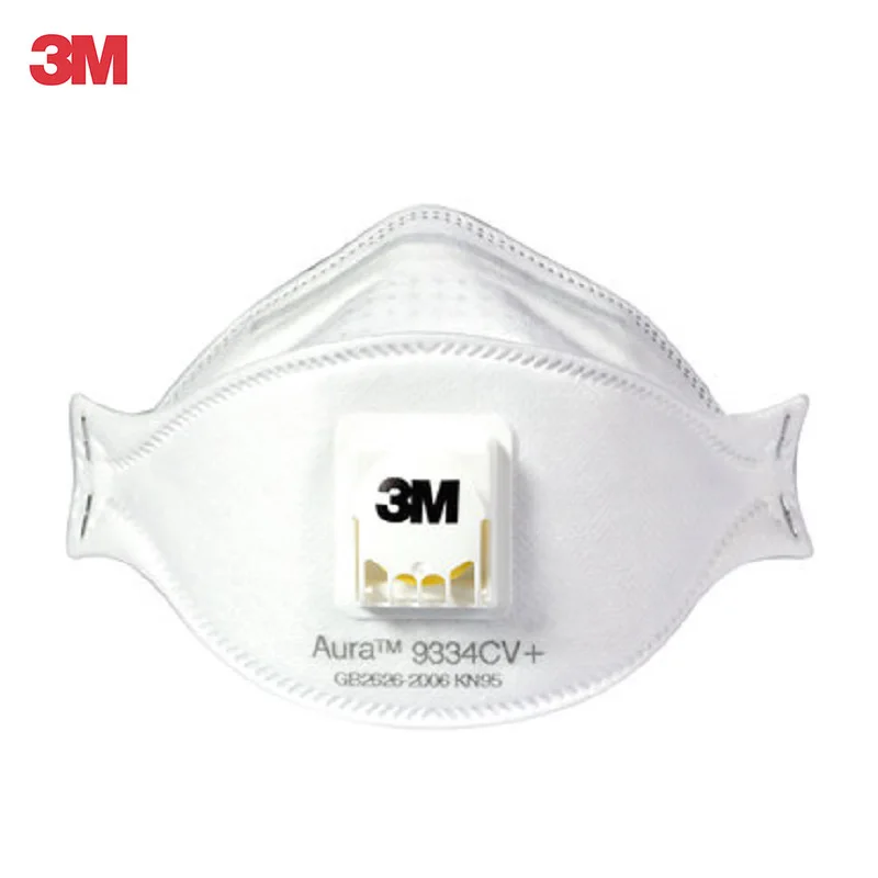 3M маска Aura 9334 KN95 Пыленепроницаемая противотуманная и Anti-PM2.5 для езды на велосипеде и путешествий Пылезащитная Маска 3 шт масок в коробке