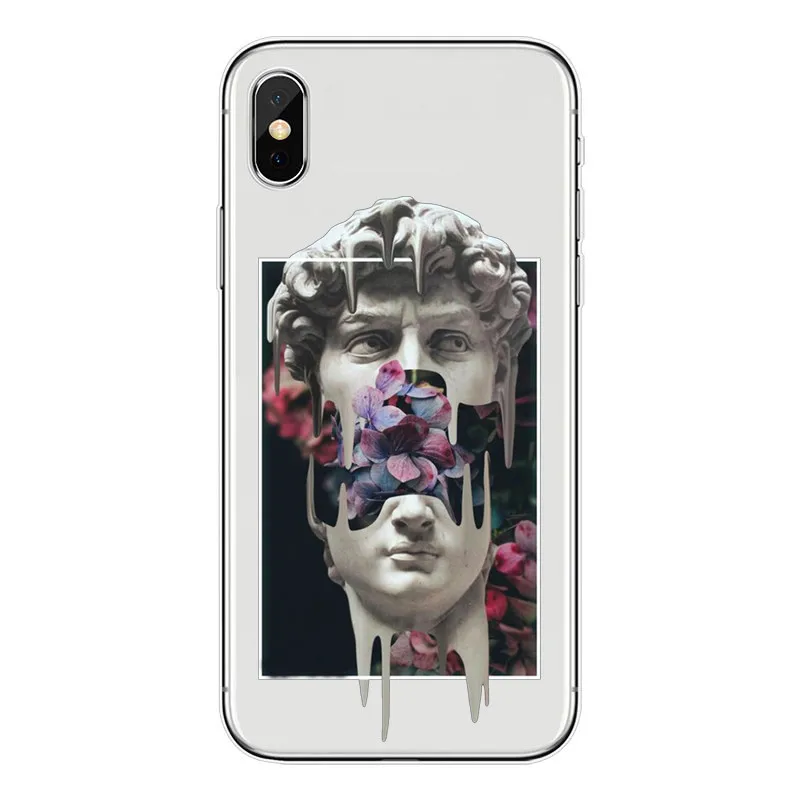 TPU Римская Статуя glitch art Медуза Vaporwave чехол для телефона Iphone 4 5S SE 6 6s 7 8 Plus XS XR MAX Funda Coque Case Suave силиконовый - Цвет: TPU