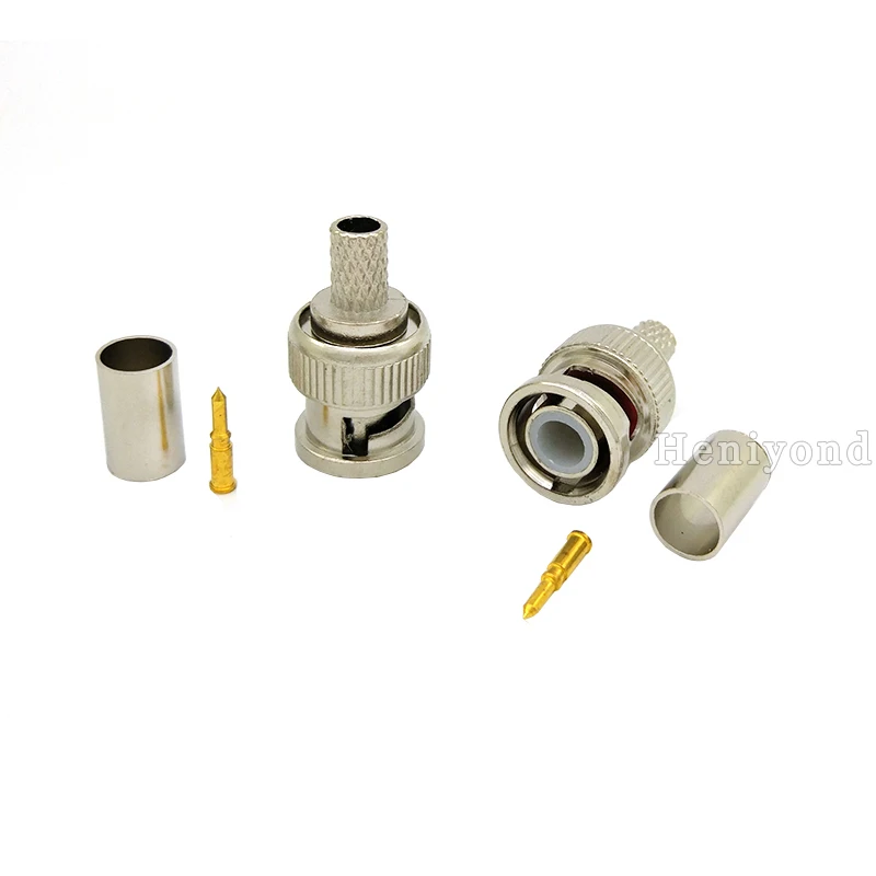 10 шт. обжимные штекеры для коаксиального кабеля RG59|plug connector|plug maleplug bnc |