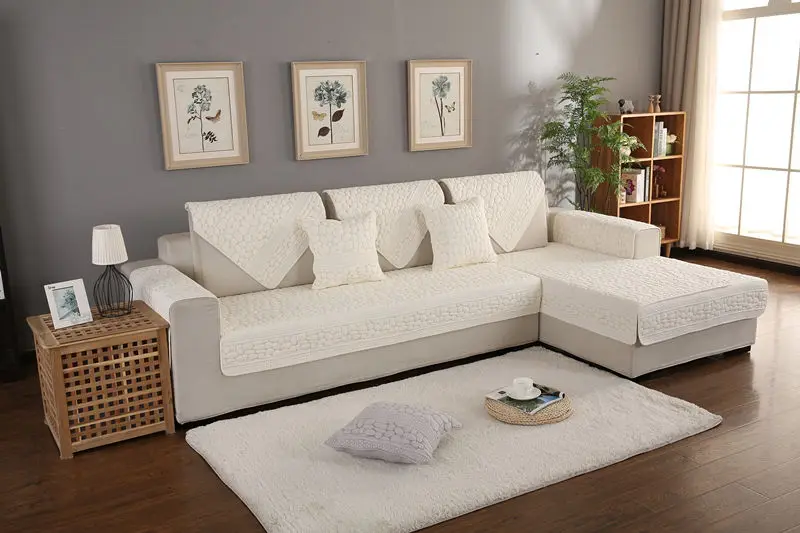 Белые 3D каменные чехлы на кресла полотенце Slipcover плюшевая ткань диван