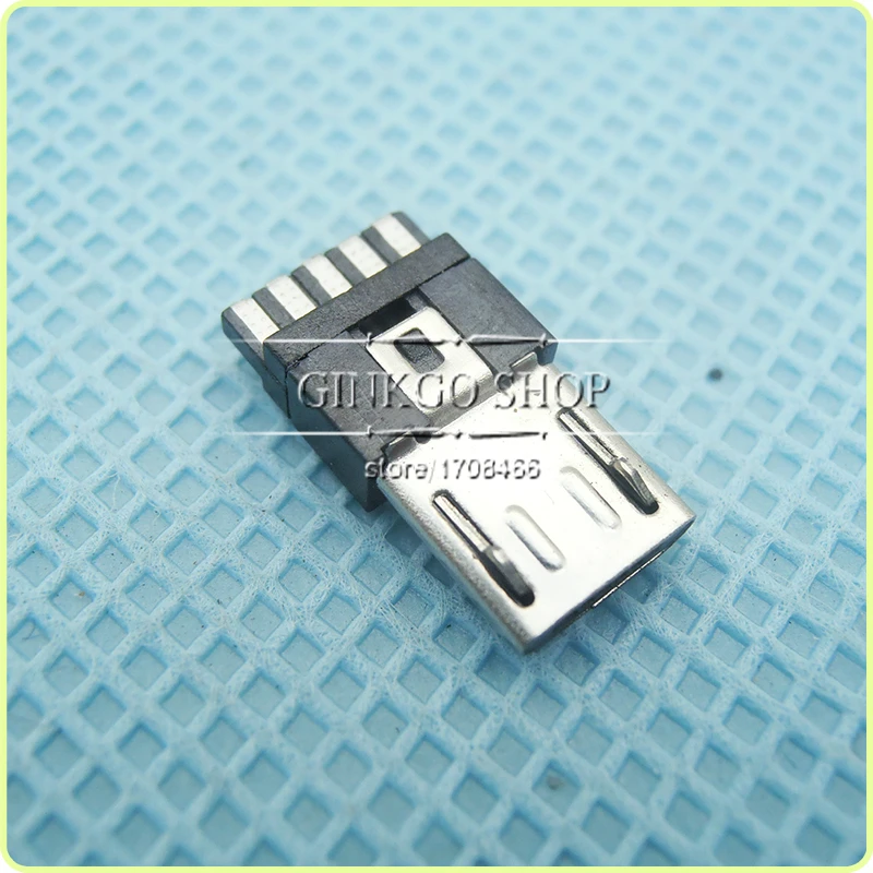 50 шт./лот разъем для подключения Micro USB 5 P контактный подзарядки|solder wire connector|usb micro