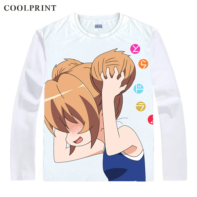 Мое Аниме Toradora! Футболки рубашки с длинным рукавом в разных стилях топ тигром