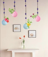 free shipping wall decal stickers removable wallpaperroom sticker house sticker vinyl the balloon basket flower ay611