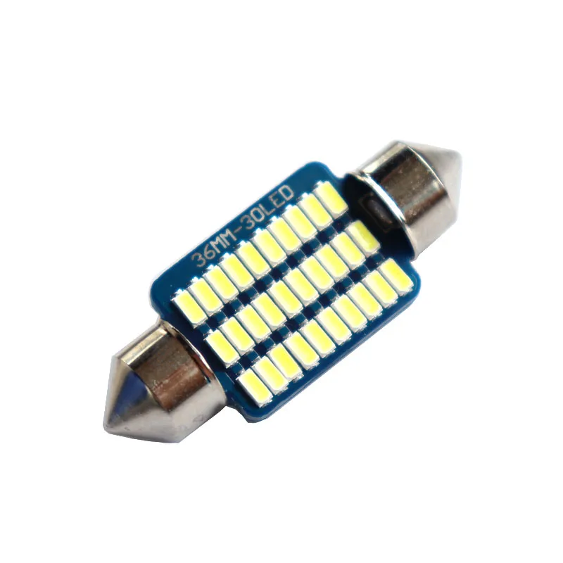 100 шт. Festoon Canbus 21 30 36 smd 3014 Светодиодный 0.13A 31 39 41 мм бесполярный купольный