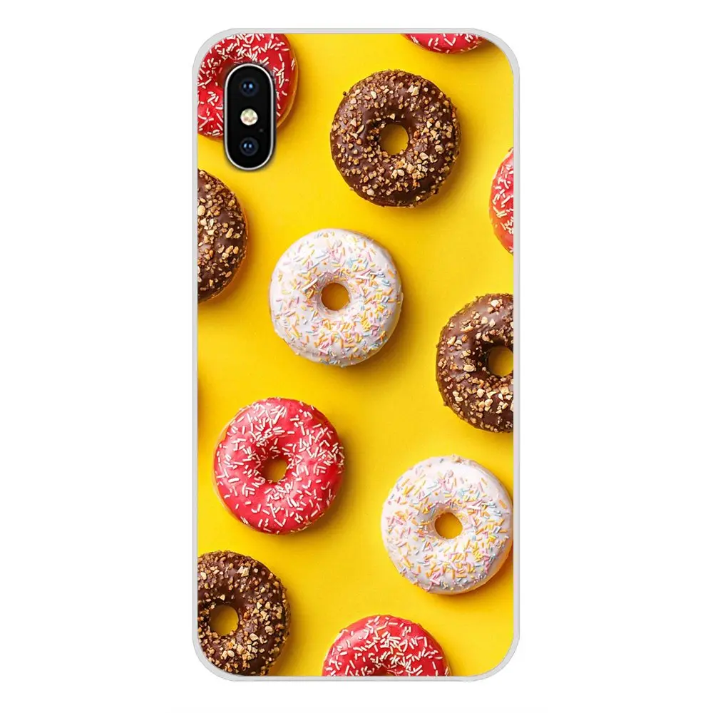 Силиконовый чехол для телефона Samsung Galaxy S4 S5 MINI S6 S7 edge S8 S9 S10 Plus Note 3 4 5 8 9 милый пончик