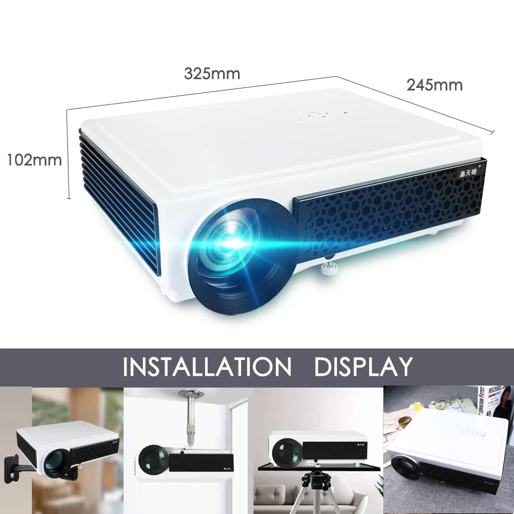 Распродажа! Светодио дный LED 96 Plus 3D проектор Поддержка 1080 P дополнительно Android 6 0