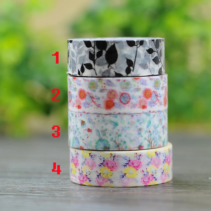 Бесплатная доставка красивая Высококачественная бумажная лента washi 15 мм * 10