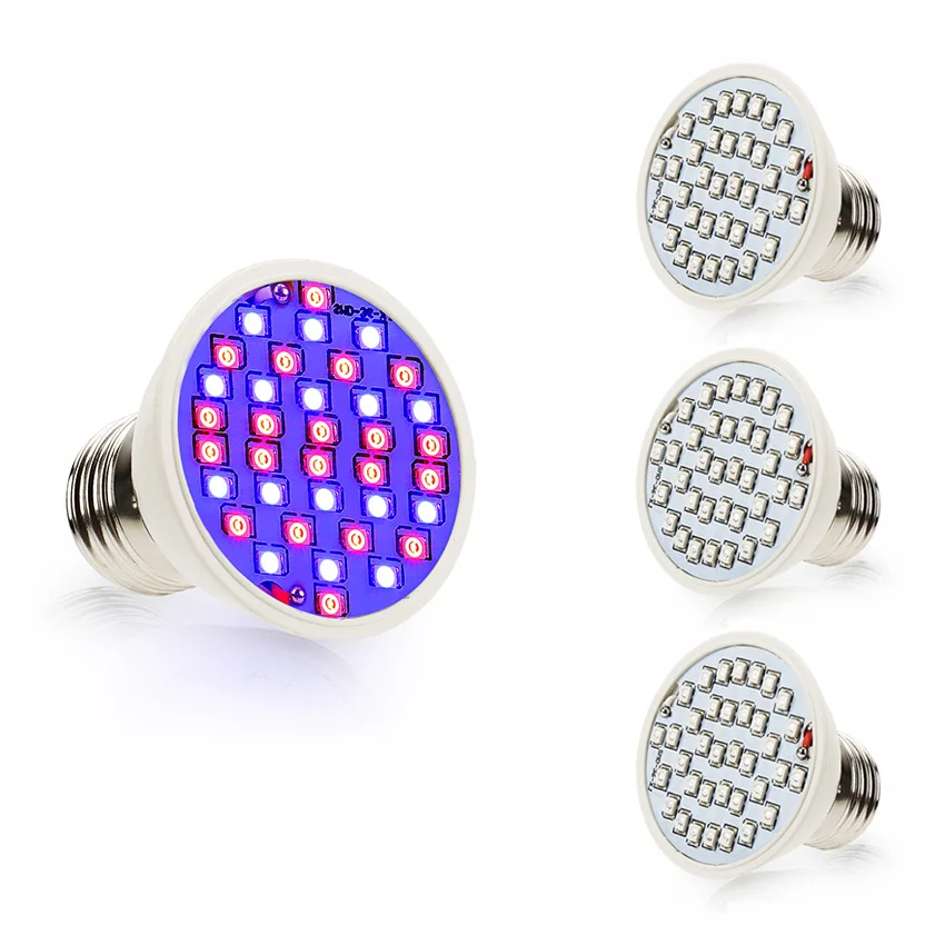 

4pcs/lot 4W E27 20Red 16Blue 36Leds LED Plant Grow Light Lamps For Tent Aquarium Plant And Hydroponics System
