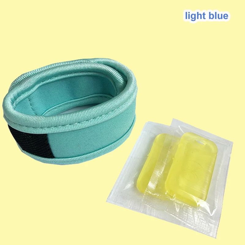 light blue С 4 Refill гранулы репеллент полосы комаров убийца взрослых детей лето Комаров Репеллент Браслет Лето комаров убийца - Цвет: light blue