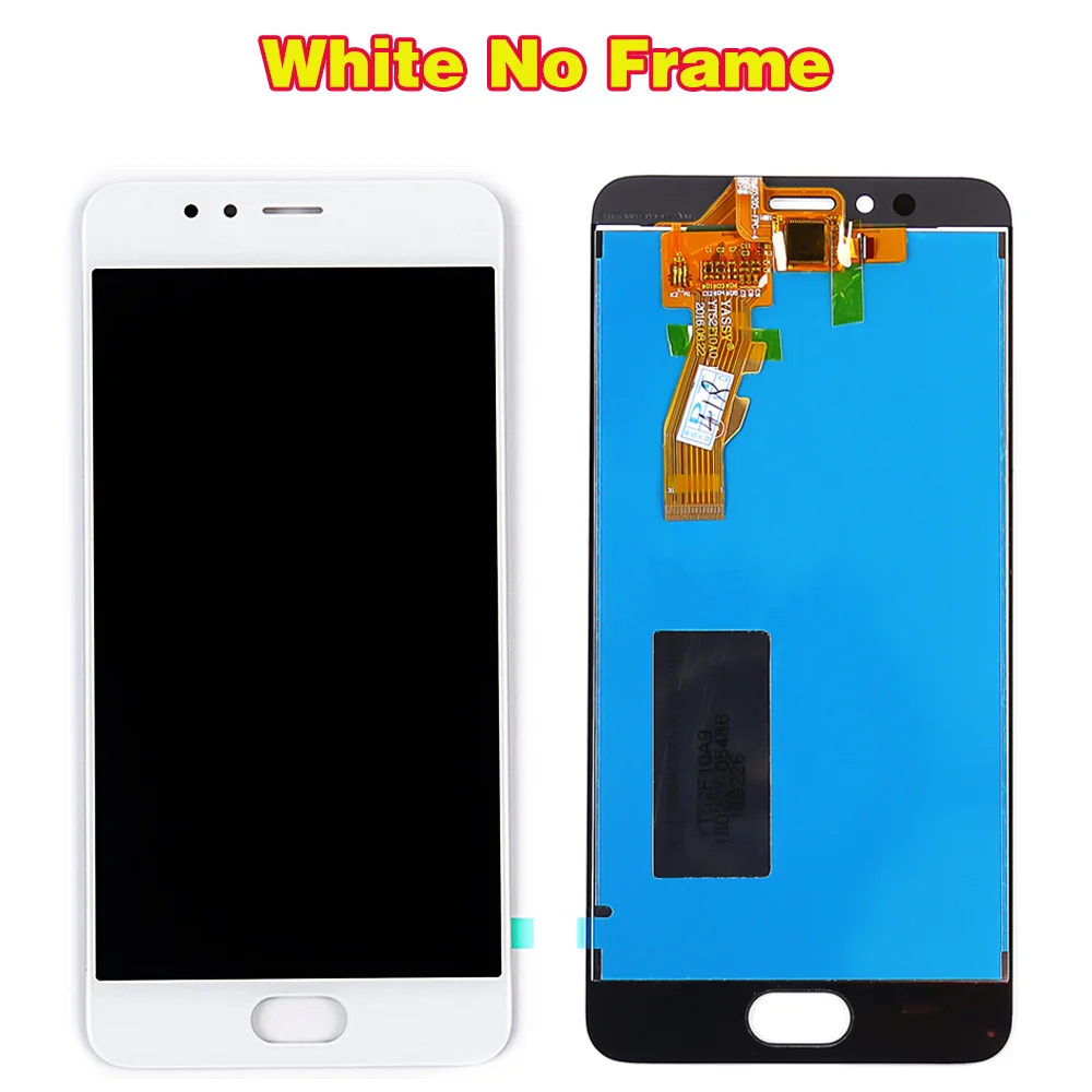 White Without Frame 5,2 дюймовый ЖК-дисплей для Meizu M5S M612h 1280*720, дигитайзер в сборе, 10 сенсорных олеофобных покрытий, рамка с бесплатными инструментами - Цвет: White Without Frame