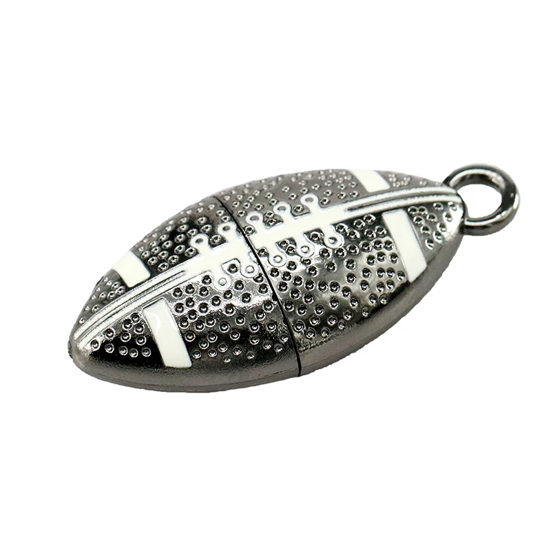 Флэш накопитель черный кулон регби металлический флэш USB 8 Гб оперативной памяти