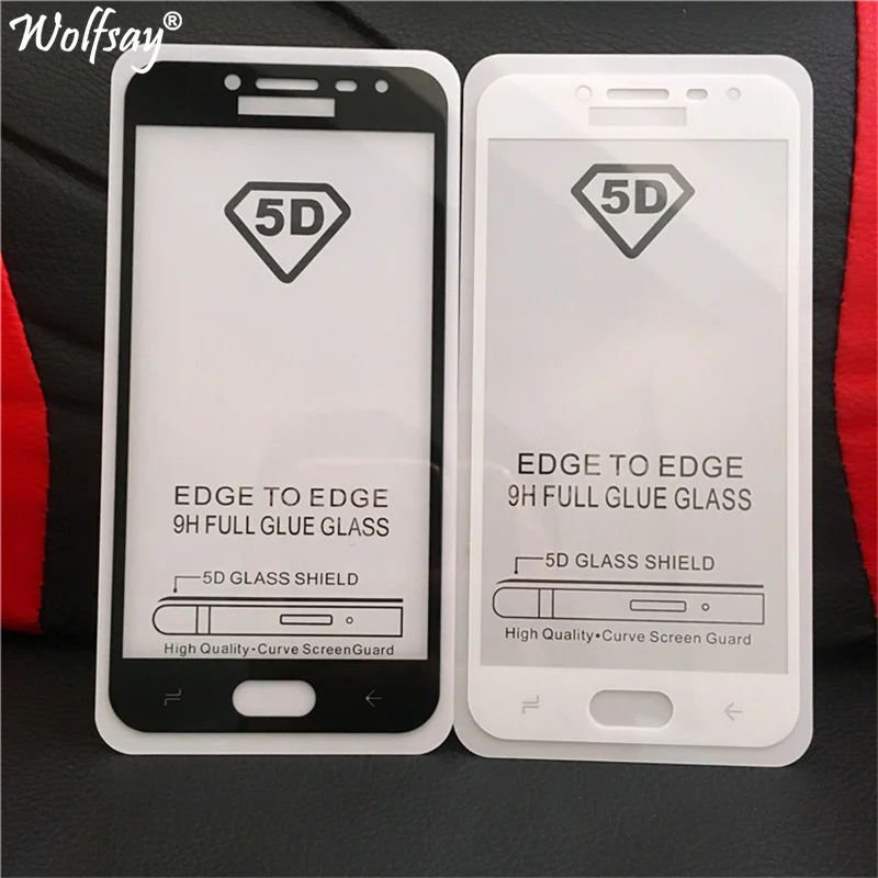 Wolfsay 5D закаленное стекло с полным клеем для Samsung Galaxy J3 2017 защита экрана полное
