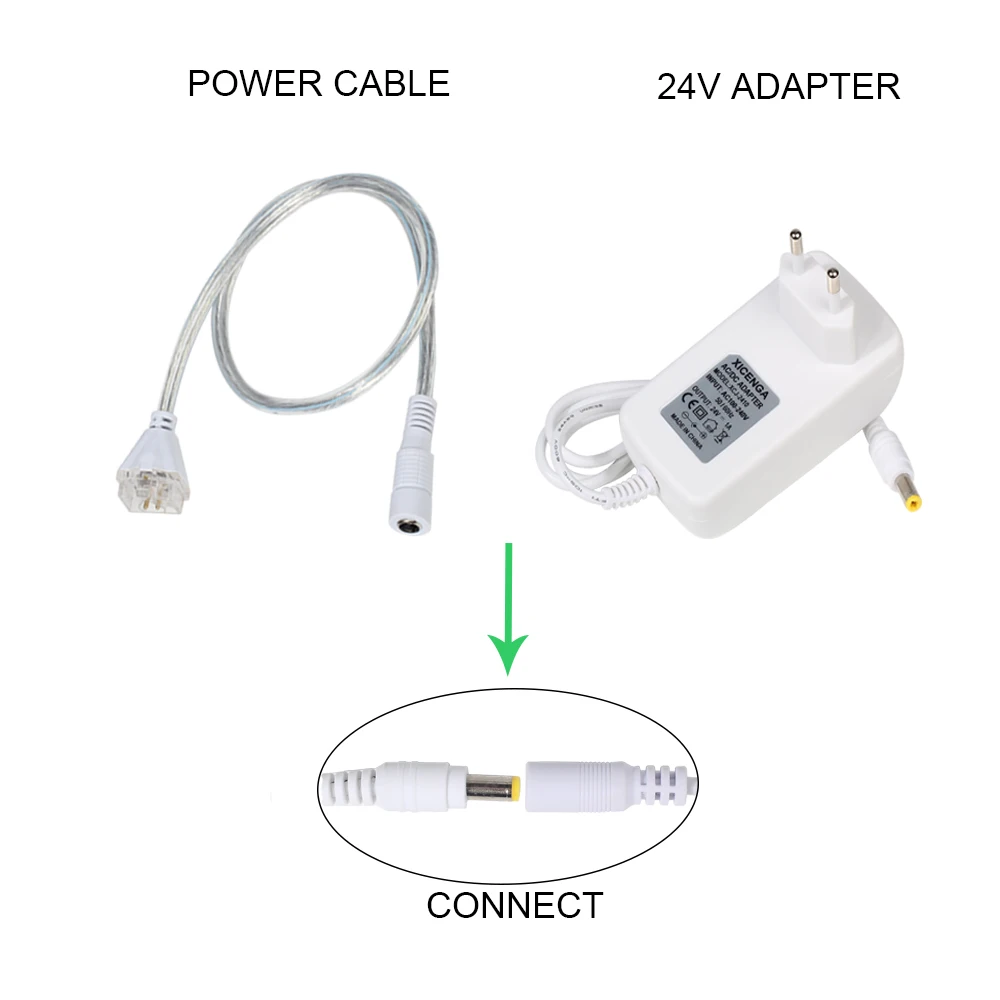 DC24V 1 шт. 50 см 2835 Алюминиевый Молочный чехол LED бар свет/под корпусом свет DC