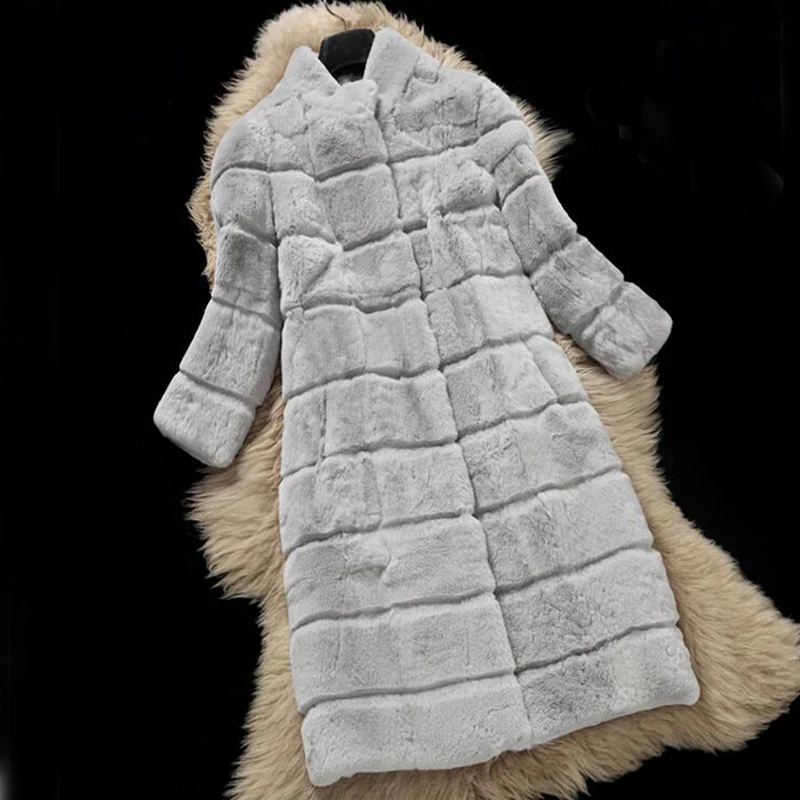 New Top Selling Real Price Natural Fur Coat Women Rabbit Jacket with sheared stand collar wsr466 | Женская одежда