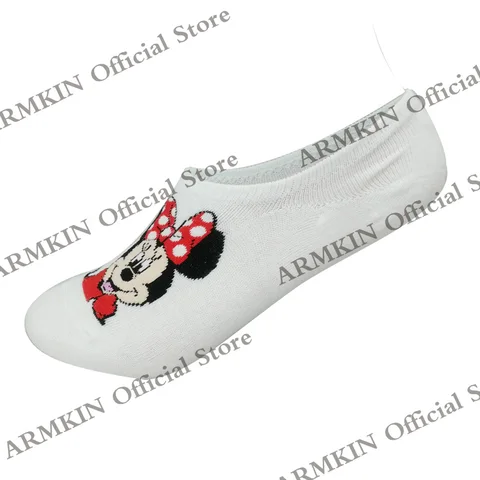 Летние женские дизайнерские носки Disney в Корейском стиле, тонкие хлопковые невидимые носки-тапочки с мультяшной мышью и медведем, забавная лодка, носки