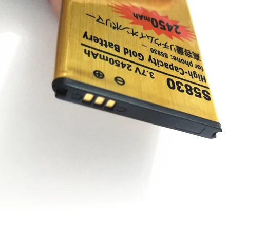 AZK New Gold 2450mAh EB494358VU аккумулятор для Samsung Galaxy GT S5830 S5830i/GT S5830T/GT S5830T/S Mini/Cooper/GT S5660
