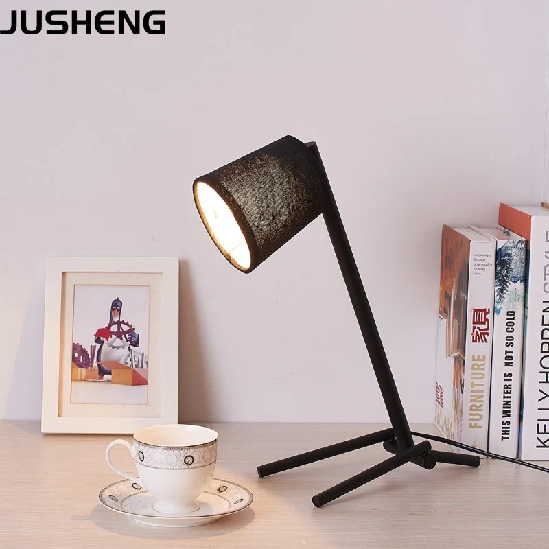 JUSHENG Nordic Mini Table Lamp Modern Style Restaurant Decoration Bedroom Art Decor Desk lamp Lighting Fixtures indoor | Лампы и