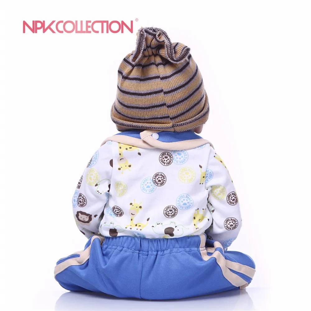 NPK реалистичный 57 см Силиконовый мальчик Reborn Baby Doll Toys Prince Babies парик волосы подарок