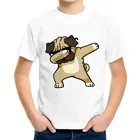 Летняя детская футболка Joyonly 2022 с 3d принтом для мальчиков и девочек, футболка с рисунком милого мопса, панды, зебры, кошки, Детские крутые Топы