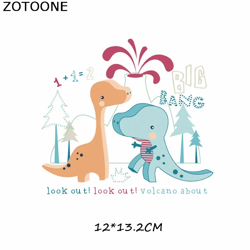 ZOTOONE милые Мультяшные животные с железной аппликацией полосатые наклейки на