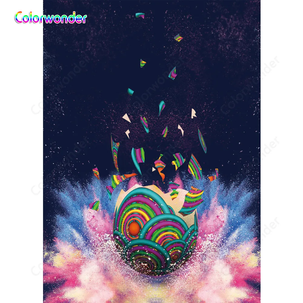 Colorwonder Виниловый фон 5x7ft для фотосъемки с Пасхальной тематикой днем рождения Baby