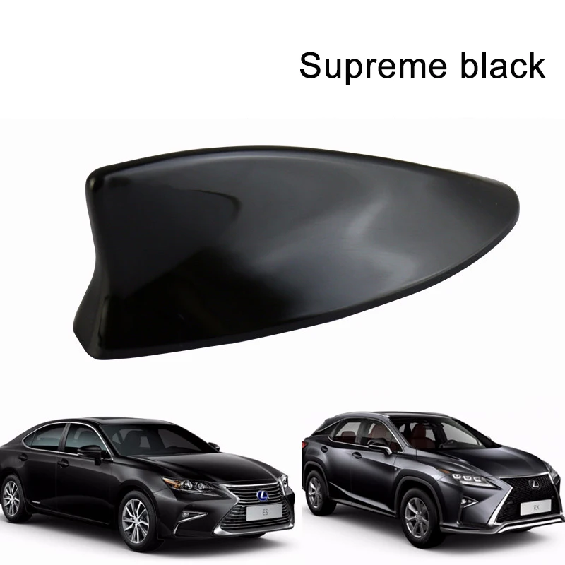 Black QHCP Акула декоративный плавник акулы антенна радио fm-сигнал украшения для Lexus ES200 250 300h RX300 200t 450h автомобильные аксессуары - Цвет: Black