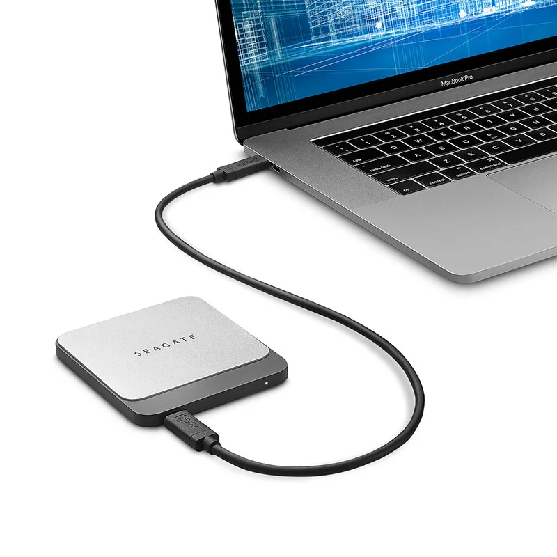Внешний твердотельный накопитель Seagate Fast SSD 500 Гб ТБ портативный USB 3 0 для ПК и
