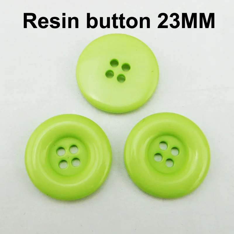 Light green 23 мм, 12 цветов, полимерная одежда с 4 отверстиями, свитер с пуговицами, круглая брендовая одежда с пуговицами, 23 мм, декоративное пальто, подходит для R-283g - Цвет: Light green