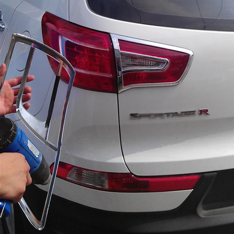 Для Kia Sportage R задние фонари лампы Обложка отделка украшения 2011 2012 ABS Chrome автомобиль-Стайлинг Интимные аксессуары