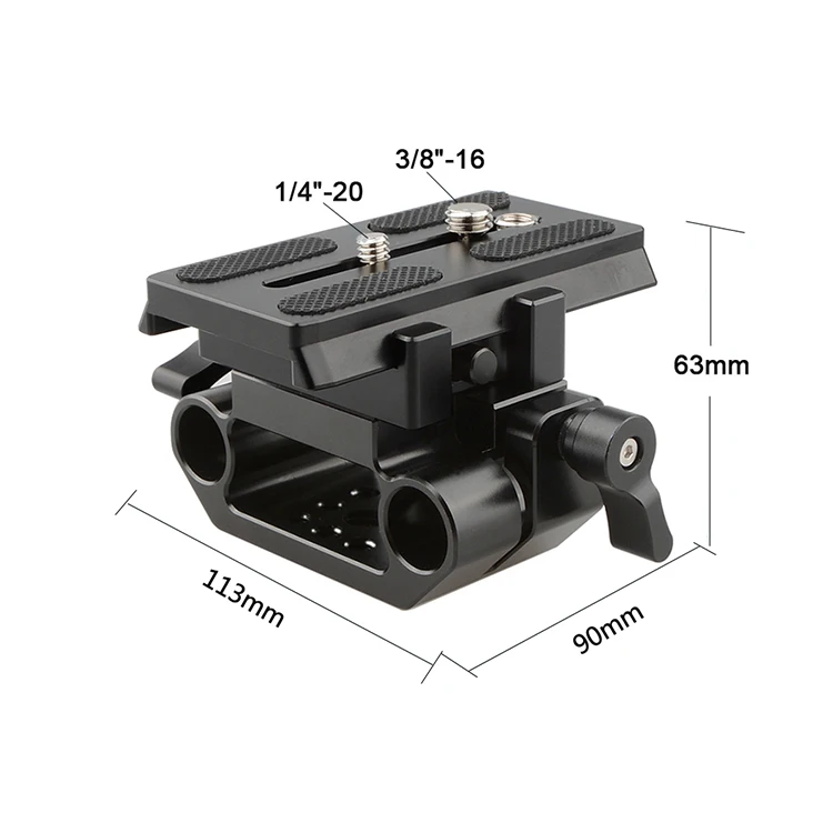 Раздвижное крепление cammate Manfrotto QR с 15 мм Двойным Зажимом C1966